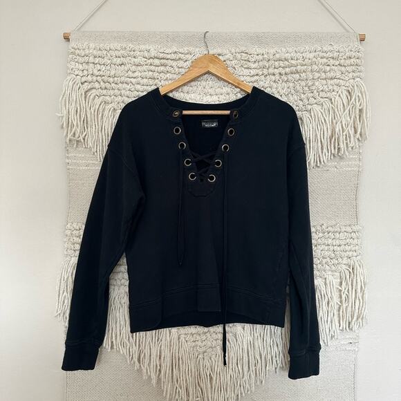 MOTHER Tie Up Easy Sweatshirt - Picture 1 of 7